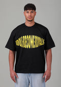 Schwarzes Oversize T-Shirt 100% Baumwolle 