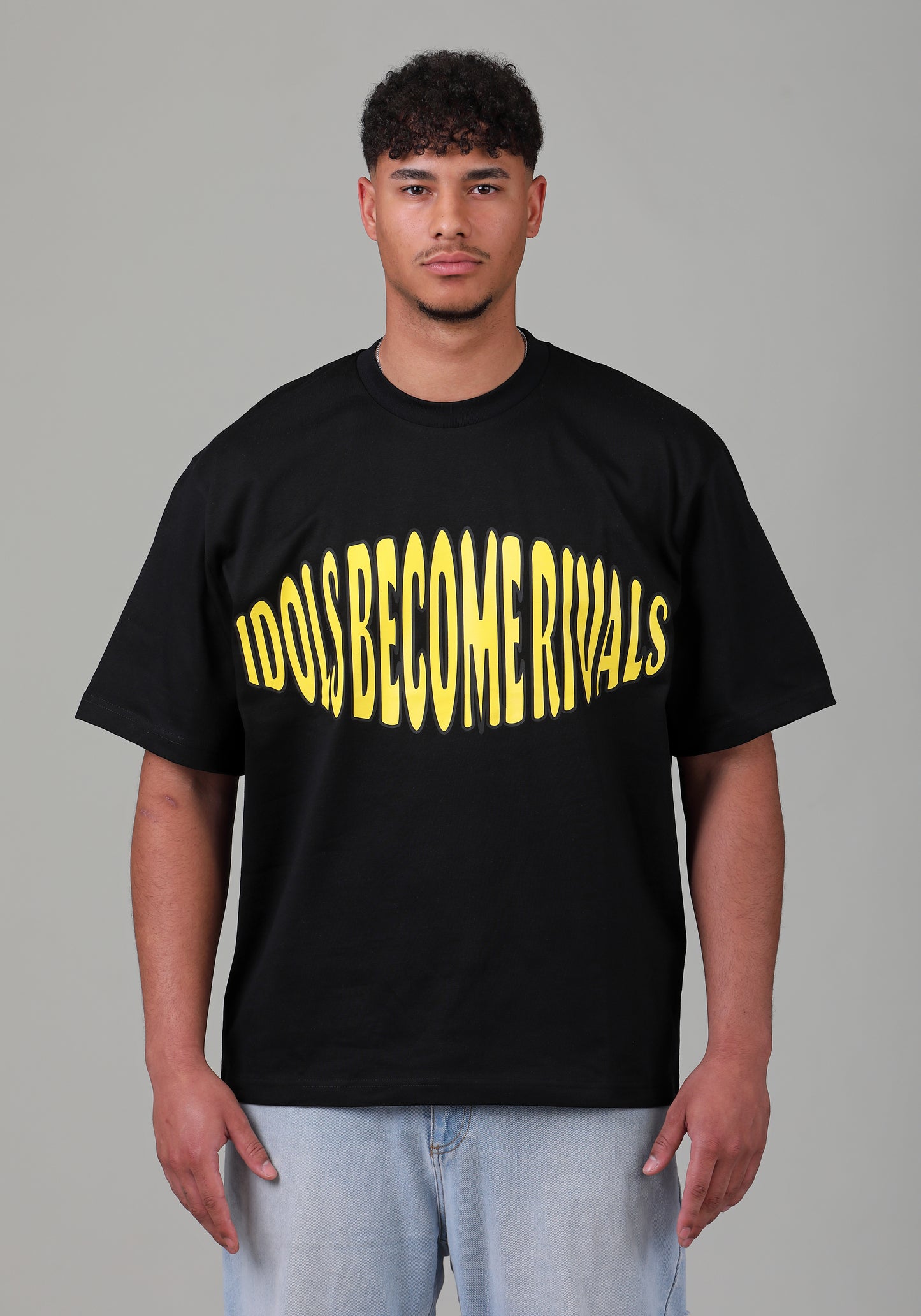 Schwarzes Oversize T-Shirt 100% Baumwolle 