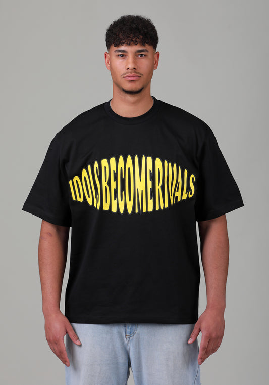 Schwarzes Oversize T-Shirt 100% Baumwolle 