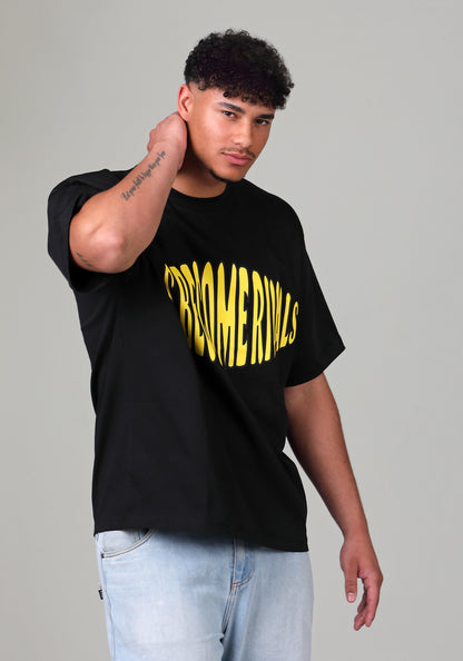 Schwarzes Oversize T-Shirt 100% Baumwolle 